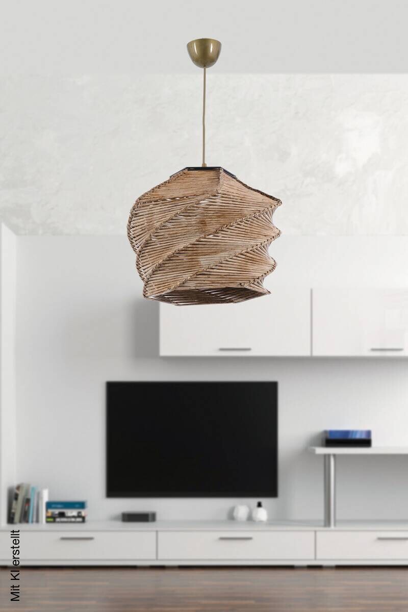 Opviq Pendelleuchte Ruche kamel B/H/T/L/D: ca. 32x65x32x32x32 cm E27 1 Brennstellen