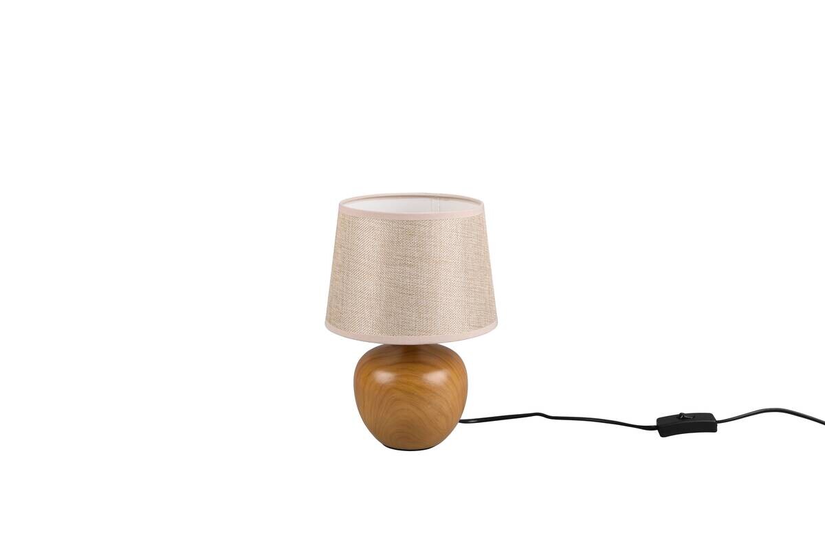 Reality Tischleuchte Luxor beige natur Keramik Textil H/D: ca. 26x18 cm E14 1 Brennstellen