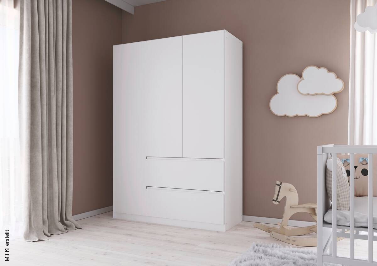 Kleiderschrank Joel Alpinweiß B/H/T: ca. 136x197x54 cm