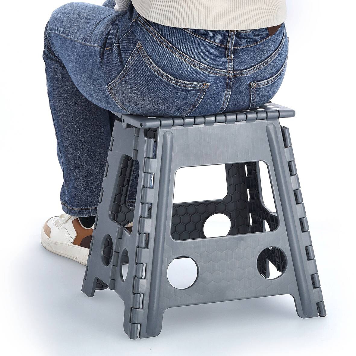 Zeller Klapphocker anthrazit B/H/L: ca. 31x39x38,5 cm