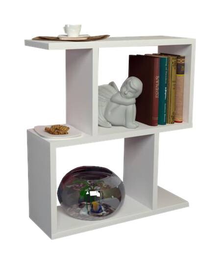 Beistelltisch Karinus weiß Spanplatte B/H/T: ca. 50x55x17 cm