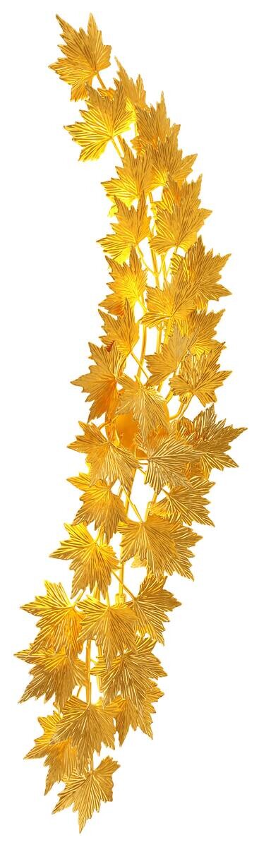 GLOBO LED-Deckenleuchte NADURE gold Metall B/H/T: ca. 45x12x15 cm 10 Brennstellen