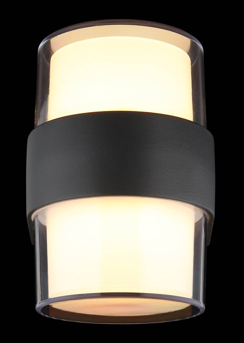 Außenleuchte anthrazit klar Satiniert B/H/L: ca. 10,5x13x9,6 cm