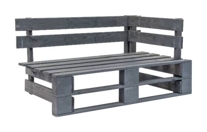 vidaXL Paletteneckbank grau Holz B/H/L: ca. 65x55x110 cm