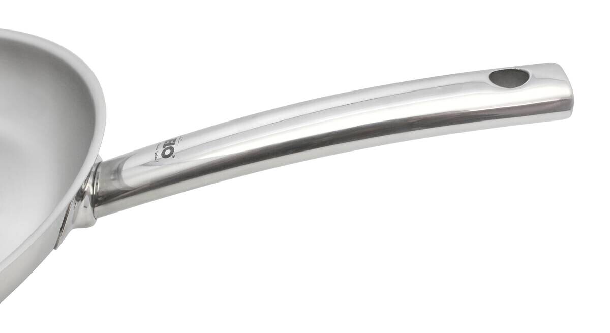 Pfanne silber Edelstahl D: ca. 28 cm