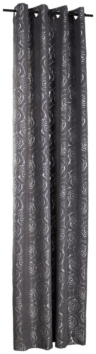 silver edition Ösenvorhang Glamour grau B/L: ca. 135x245 cm