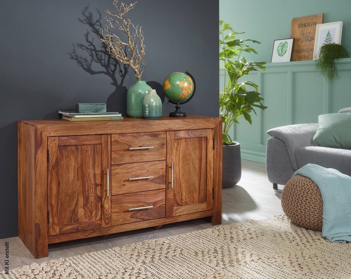 Sideboard natur silber B/H/T: ca. 118x70x40 cm