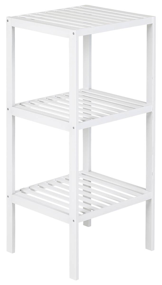 Bambusregal weiß Bambus B/H/T: ca. 36x79x36 cm