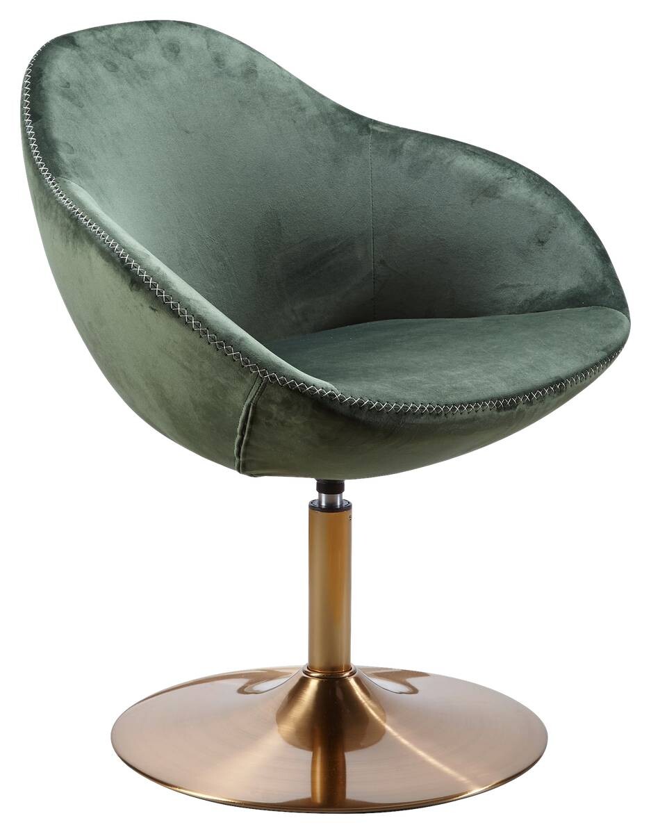 Wohnling Sessel grün gold Stoff Eisen B/H/T: ca. 70x79x70 cm