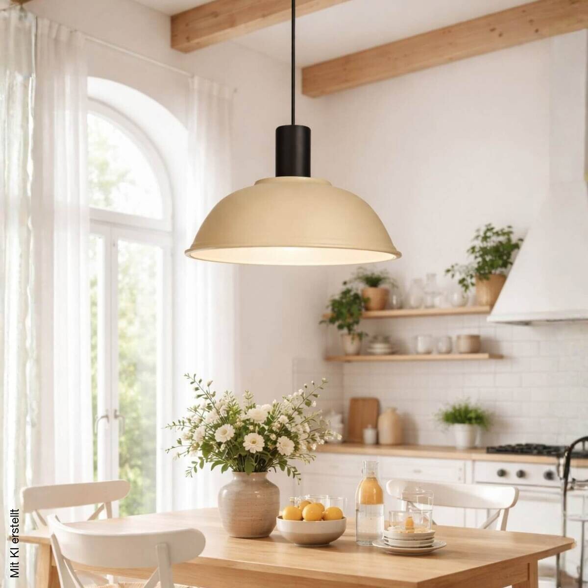 Opviq Pendelleuchte braun B/H/T: ca. 33x120x33 cm E27 1 Brennstellen