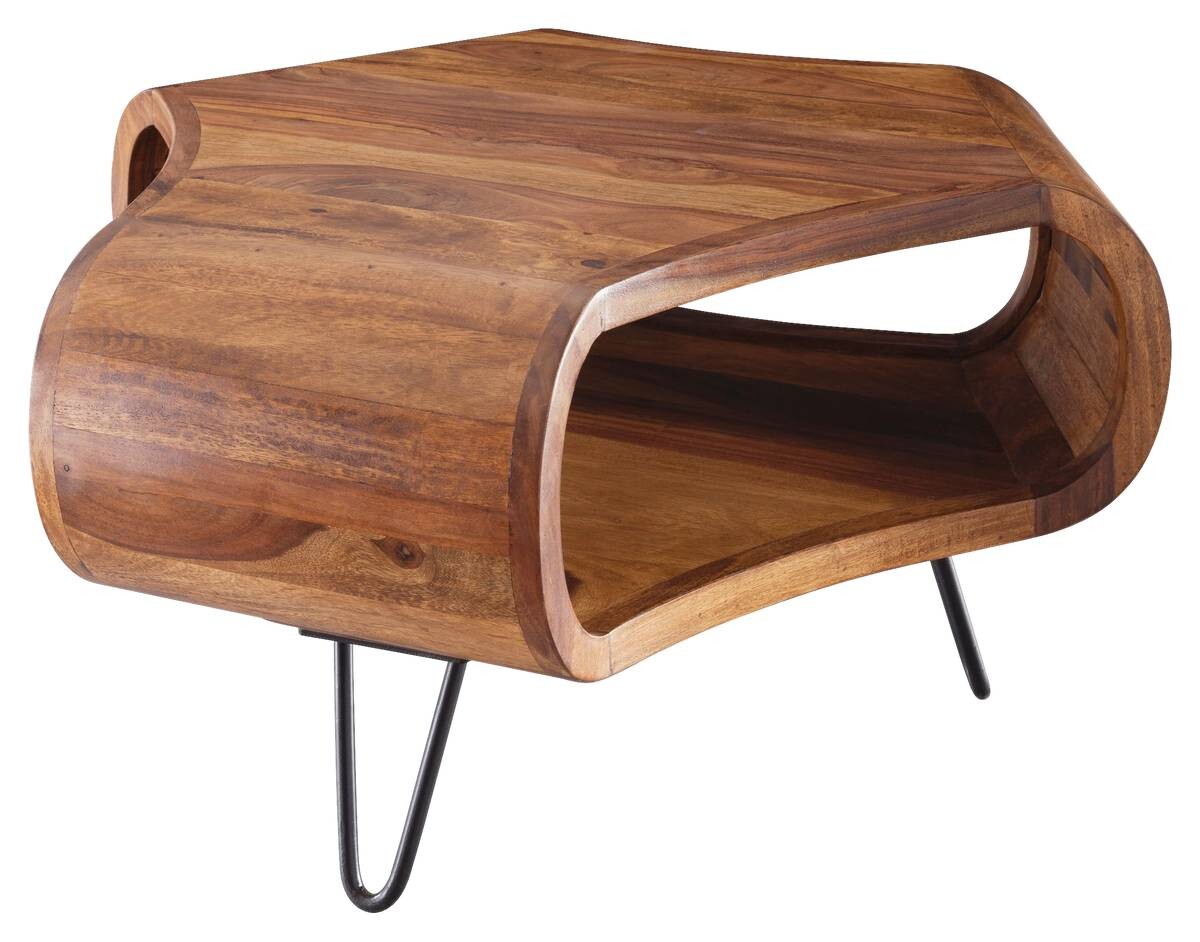 Couchtisch natur schwarz B/H/T: ca. 55x38x55 cm