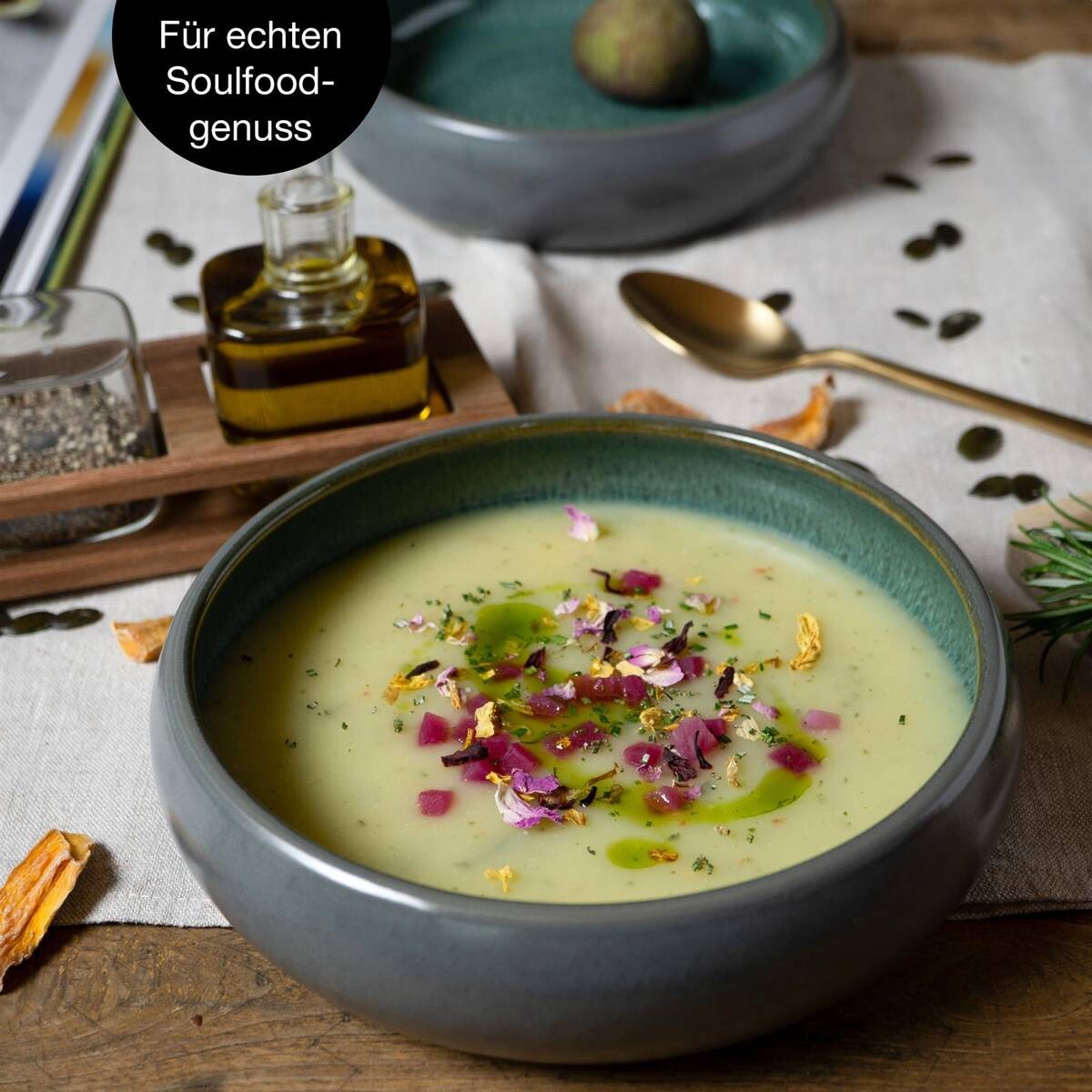 Moritz & Moritz Essteller tief grün Steinzeug H/D: ca. 5x19 cm