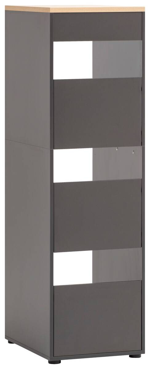 Hochschrank Solea anthrazit Eiche hell Nachbildung B/H/T: ca. 45,1x154,7x60 cm