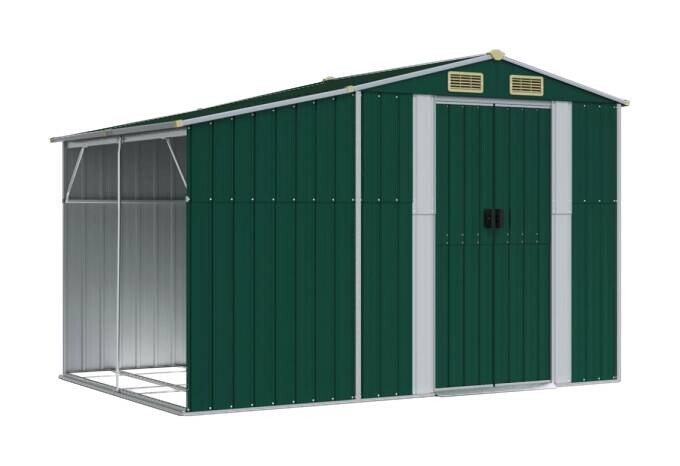 vidaXL Gartenhaus grün B/H/T: ca. 277x179x192,5 cm