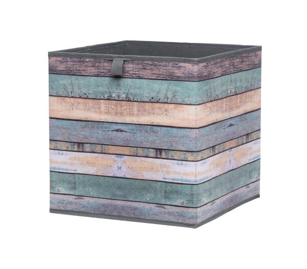 Motivbox Wood bunt anthrazit B/H/T: ca. 32x32x32 cm