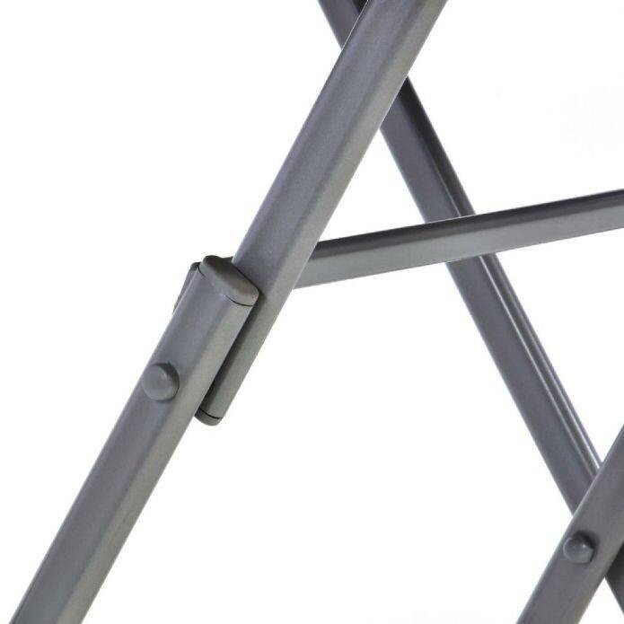 VCM Gartensitzgruppe schwarz Stahl B/H/T: ca. 56x105x65 cm