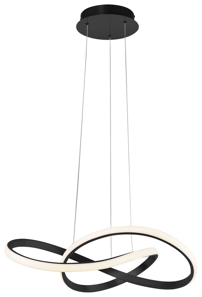 Just Light LED-Pendelleuchte MARIA 15402-18 schwarz Aluminium Gummi H/D: ca. 120x57 cm 1 Brennstellen