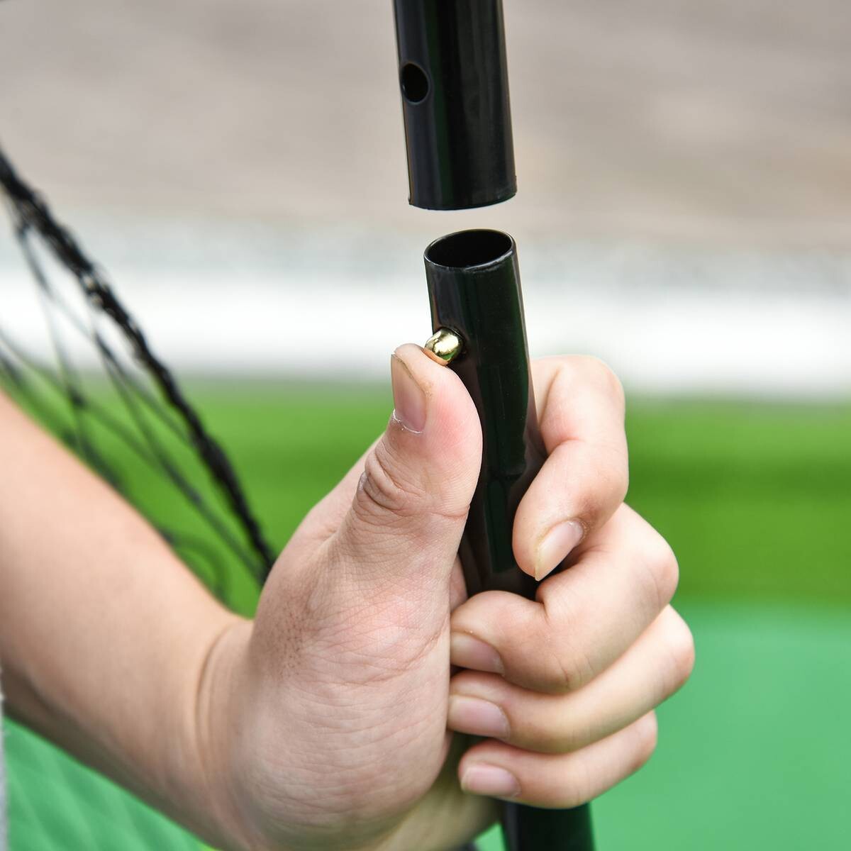 HOMCOM Netzrückprallwand Rebounder schwarz B/H/L: ca. 90x140x80 cm