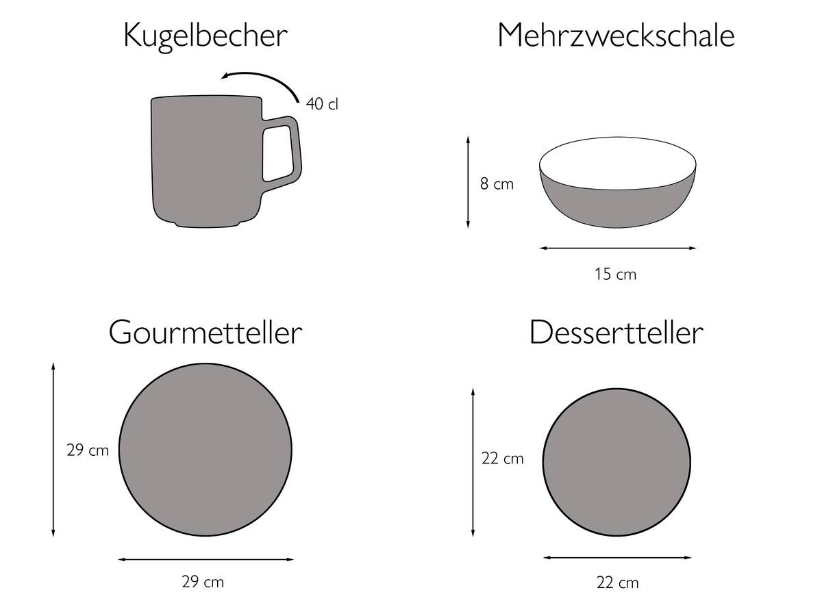 CreaTable Kombiservice Deep Blue Sea