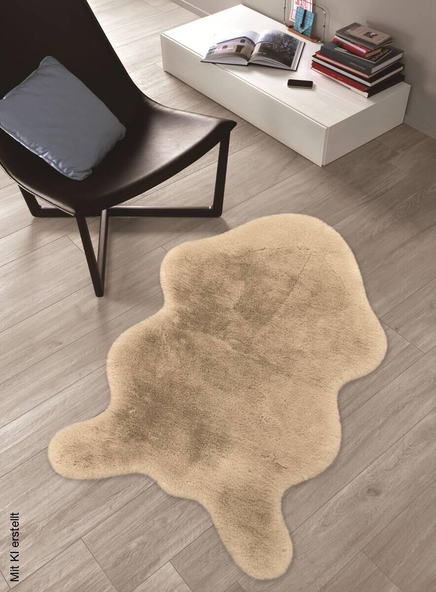Kunstfell Mats sand B/L: ca. 60x90 cm