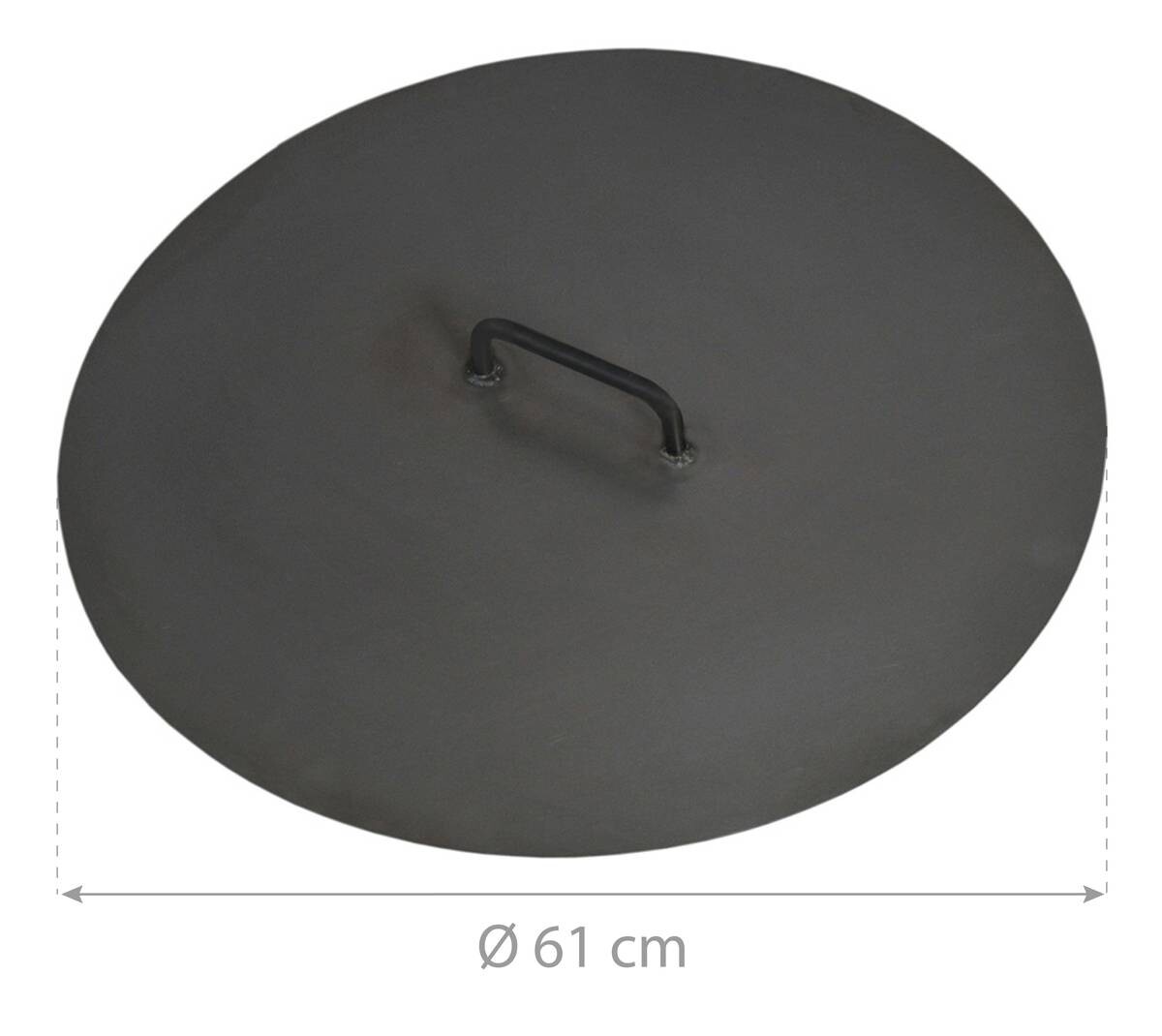 CookKing Deckel für Feuerschale 60 schwarz Stahl B/T: ca. 60,5x60,5 cm