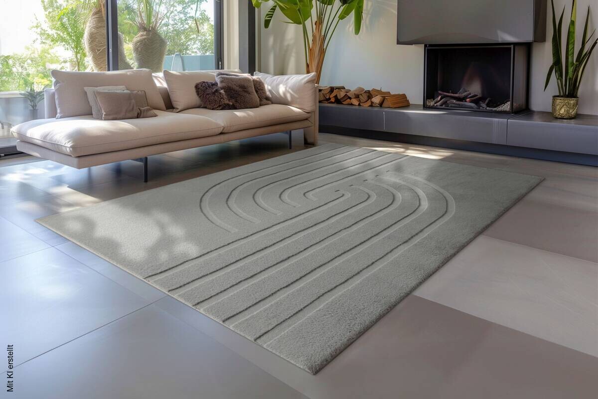 Obsession Teppich Zen Deluxe grau B/H/L: ca. 160x16x230 cm