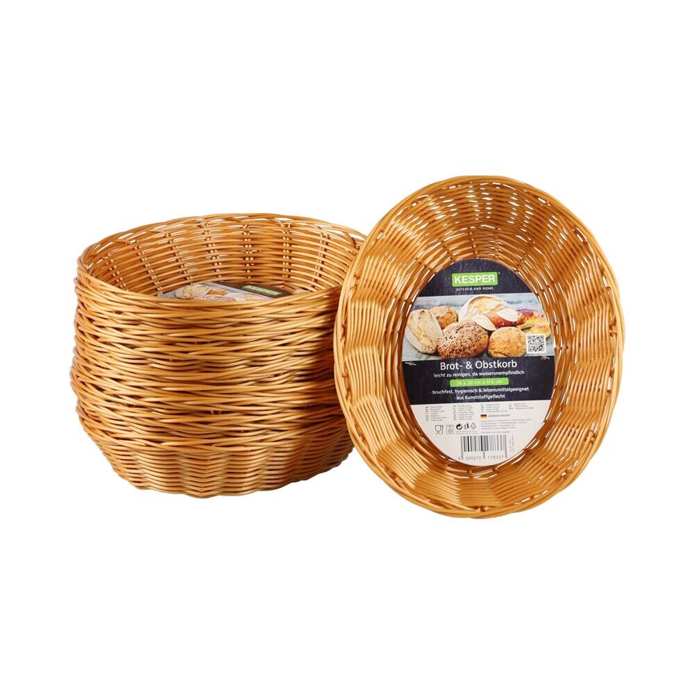 Kesper Brotkorb braun Kunststoff B/H/L: ca. 20x14x24 cm