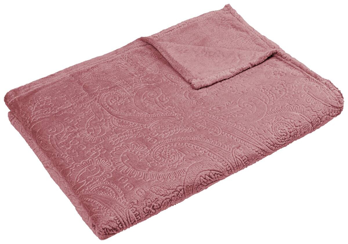 Flanelldecke rosenholz 100% Polyester B/L: ca. 160x220 cm