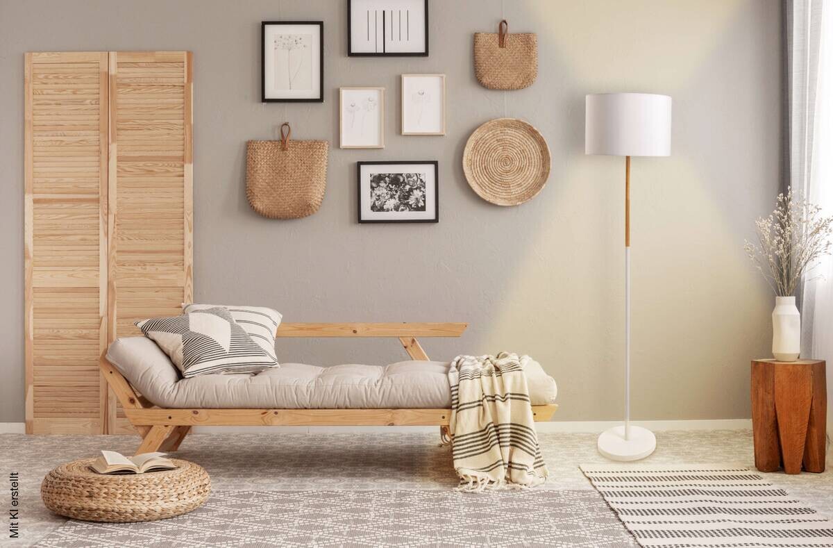 Näve Leuchten Stehlampe 2088023 weiß Textil Kunststoff Metall B/H/T: ca. 36x150x36 cm 1 Brennstellen