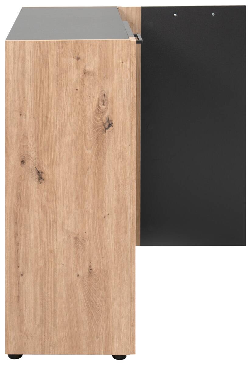 Kommode Cento anthrazit Eiche Artisan Oak Nachbildung B/H/T: ca. 89x83x35 cm