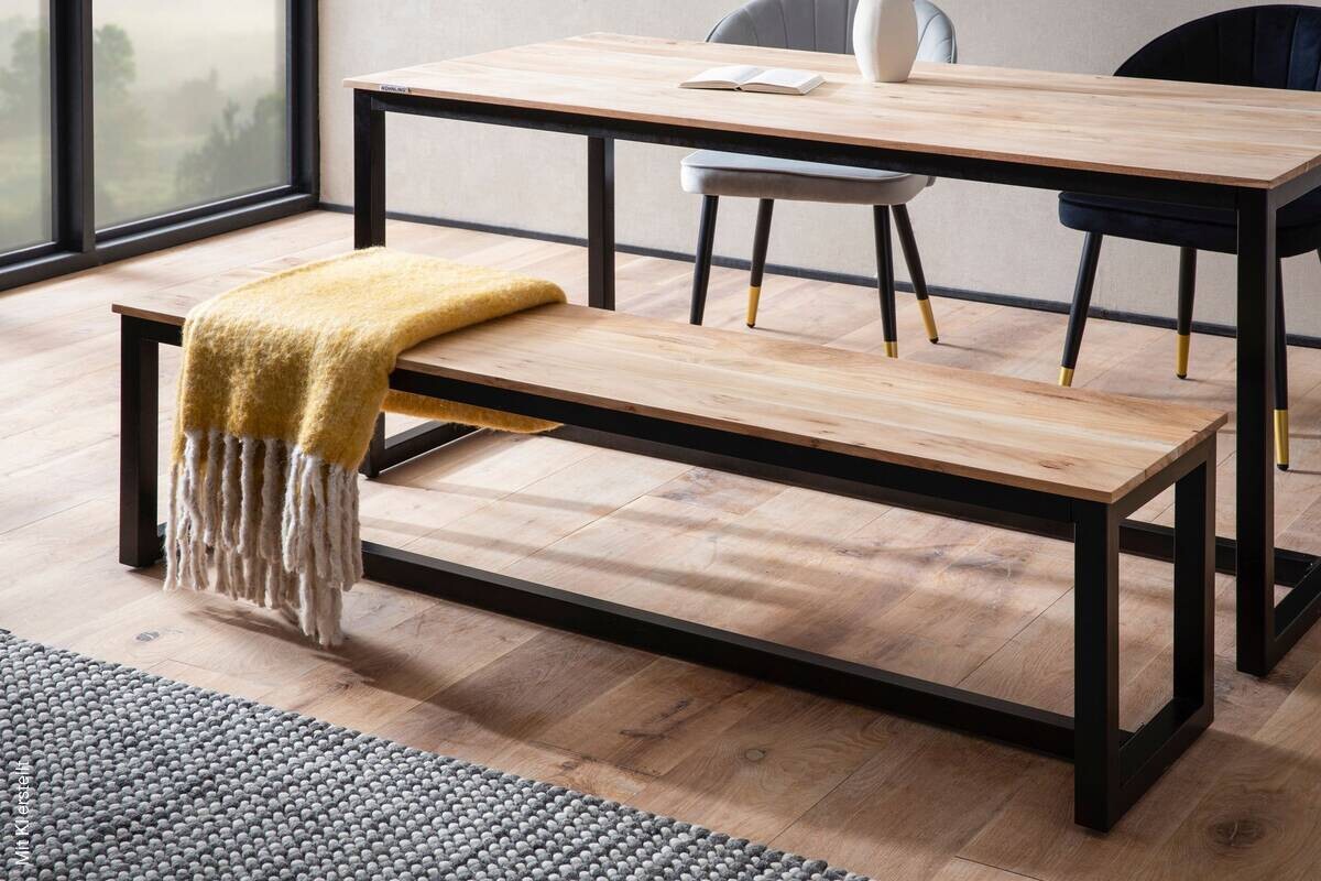 Sitzbank braun B/H/T: ca. 120x45x40 cm