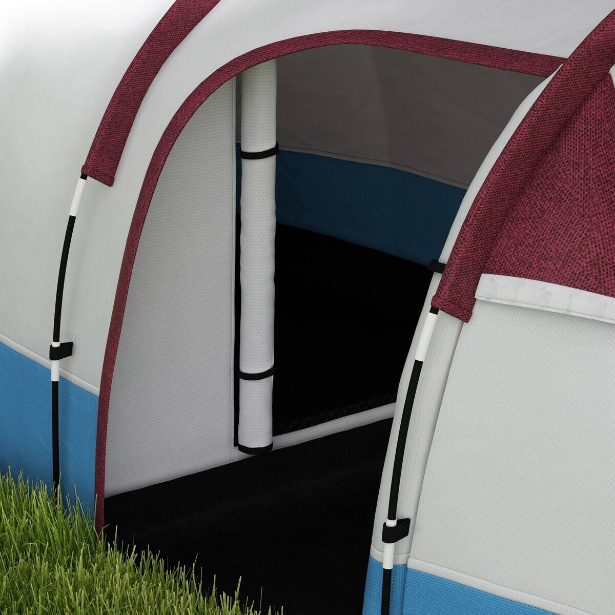 Outsunny Campingzelt rot Glas B/H/L: ca. 200x150x420 cm