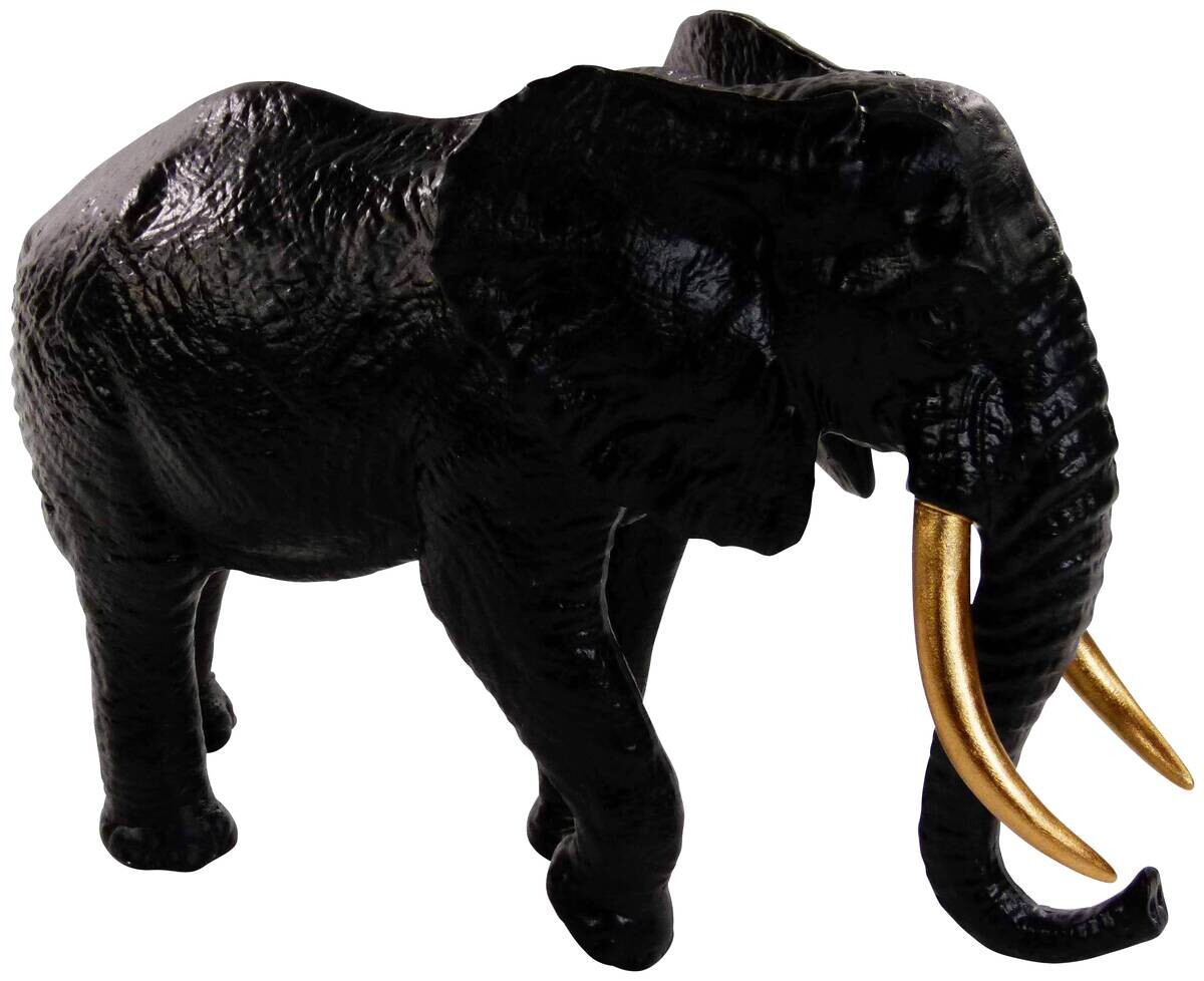 Deko-Figur schwarz Polyresin B/H: ca. 24,5x17 cm