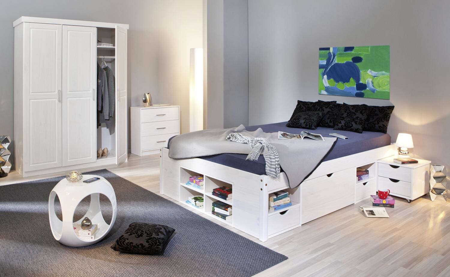 Funktionsbett Till weiß Liegefläche B/L: ca. 160x200 cm