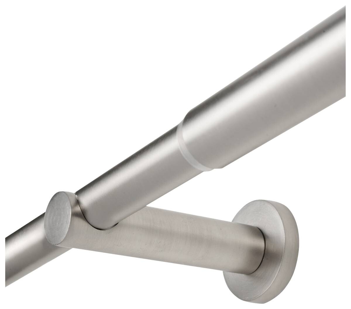 Gardinenstange Edelstahloptik Aluminium ausziehbar von ca. 160 bis 280 cm 1.0 Läufe