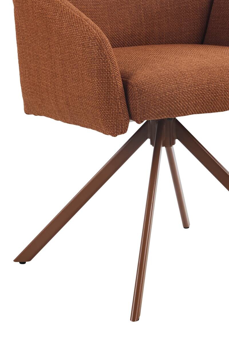 Drehstuhl Holly Kupfer Microfaser Webstoff B/H/T: ca. 57x84x61 cm