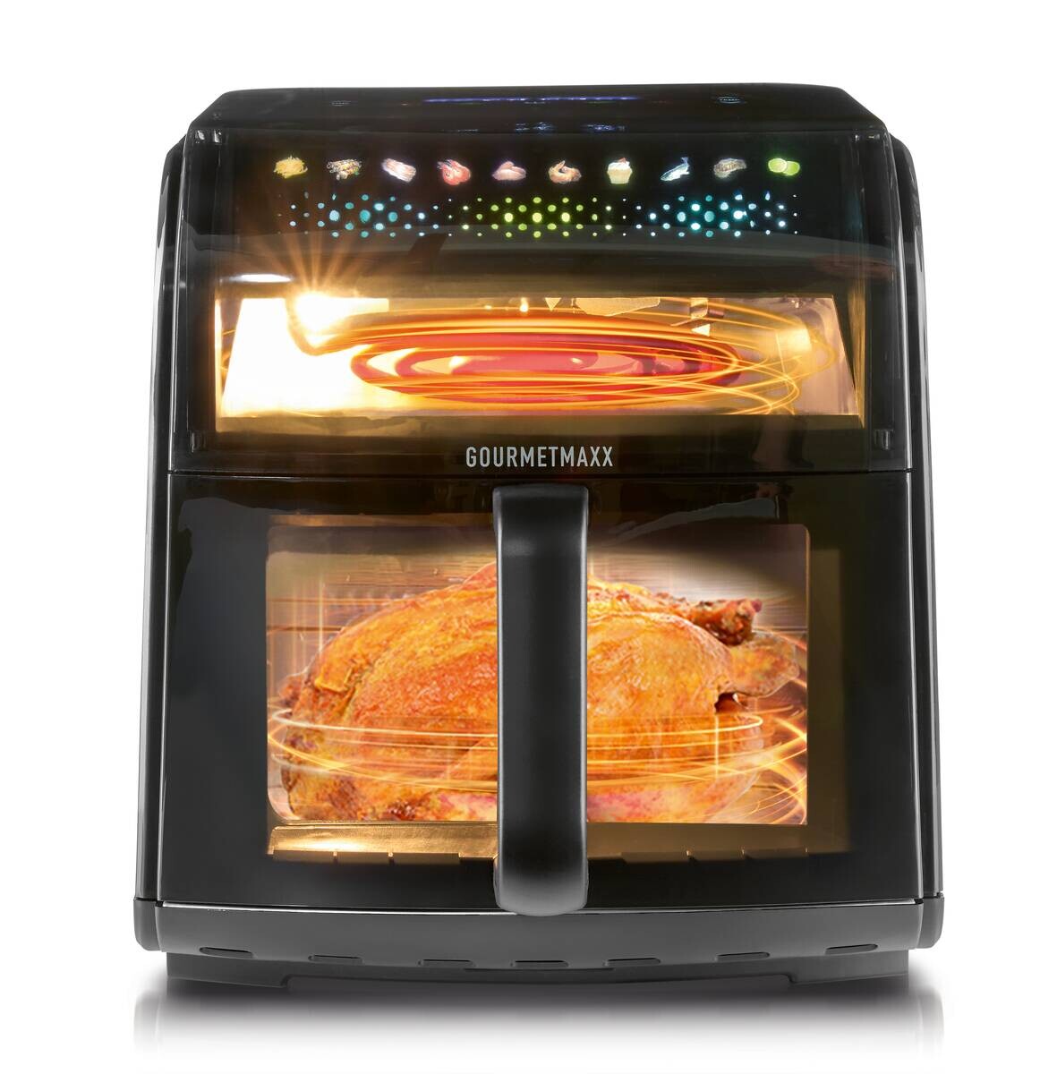 GOURMETmaxx Heißluftfritteuse schwarz Metall B/H/L: ca. 38,6x31,8x28,8 cm ca. 7 l