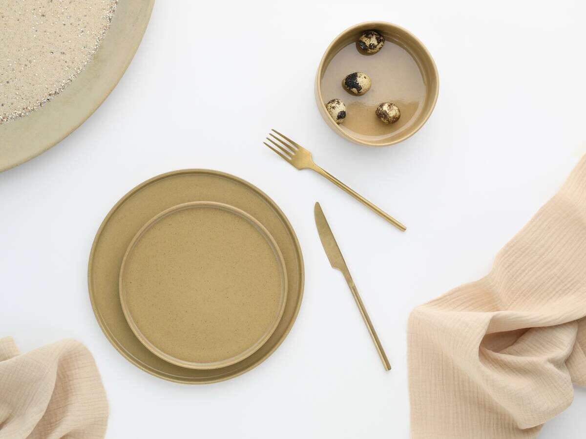CreaTable Tafelservice Futuro sand Steinzeug 12 tlg.