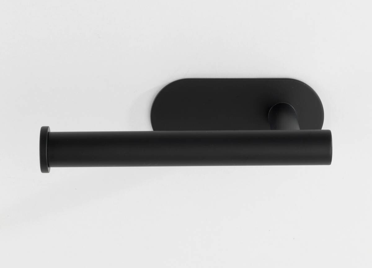 Turbo-Loc Toilettenpapierhalter schwarz Metall B/H/T: ca. 16x4,5x7 cm
