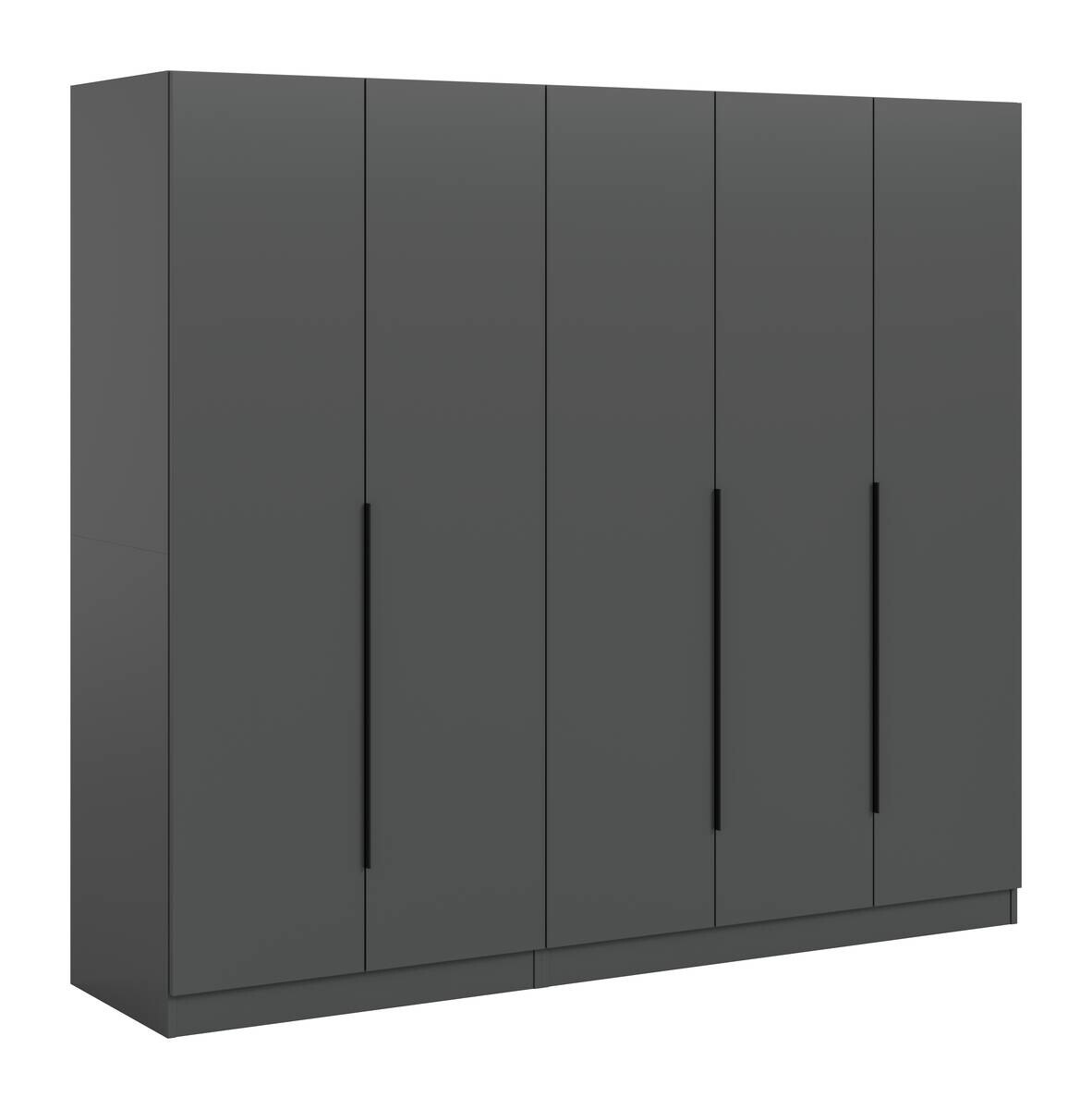 Kleiderschrank KOPENHAGEN anthrazit B/H/T: ca. 200x181x52 cm
