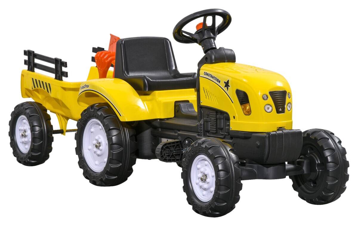 HOMCOM Kinder-Fahrzeug gelb B/H/L: ca. 42x133x51 cm