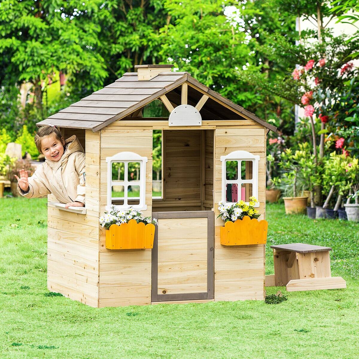 Outsunny Outdoor-Spielzeug grau B/H/L: ca. 94x113x134,5 cm
