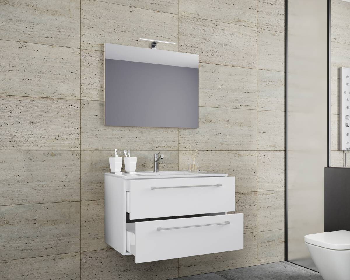 Waschplatz 3tlg-Badinos weiß weiß B/H/T: ca. 60x50x46 cm