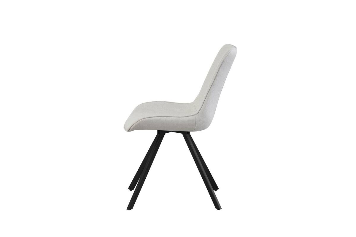 Drehstuhl EMILIA, 2er Set creme Webstoff B/H/T: ca. 52x85x61 cm