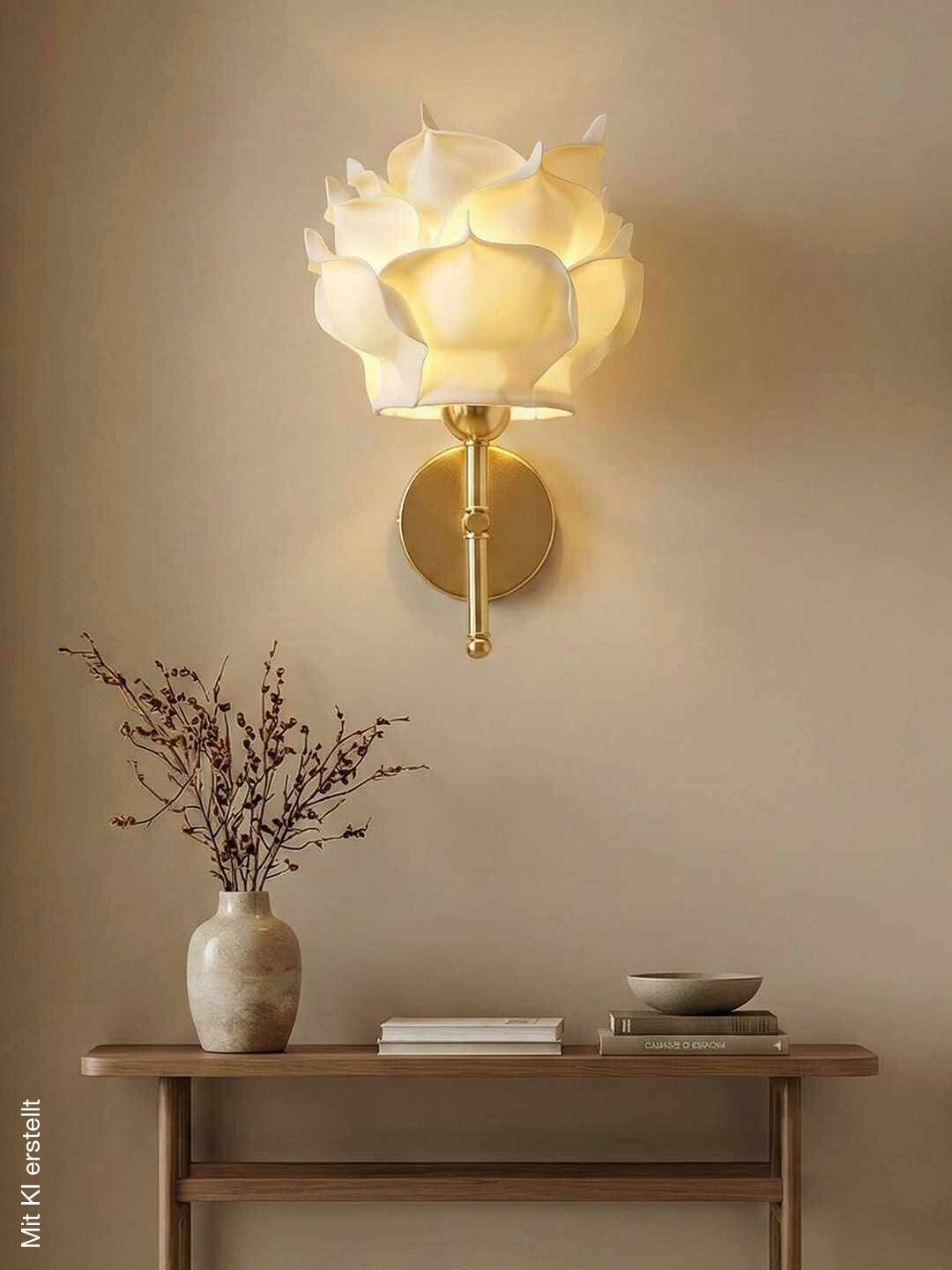 Opviq Wandleuchte gold beige Metall B/H/T/L/D: ca. 24x40x24x24x24 cm 1 Brennstellen