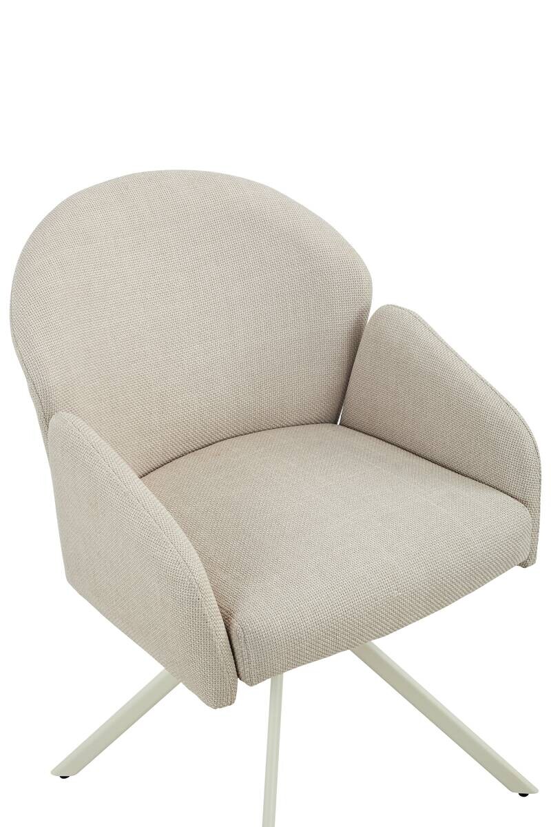 Drehstuhl Holly creme Microfaser Webstoff B/H/T: ca. 57x84x61 cm