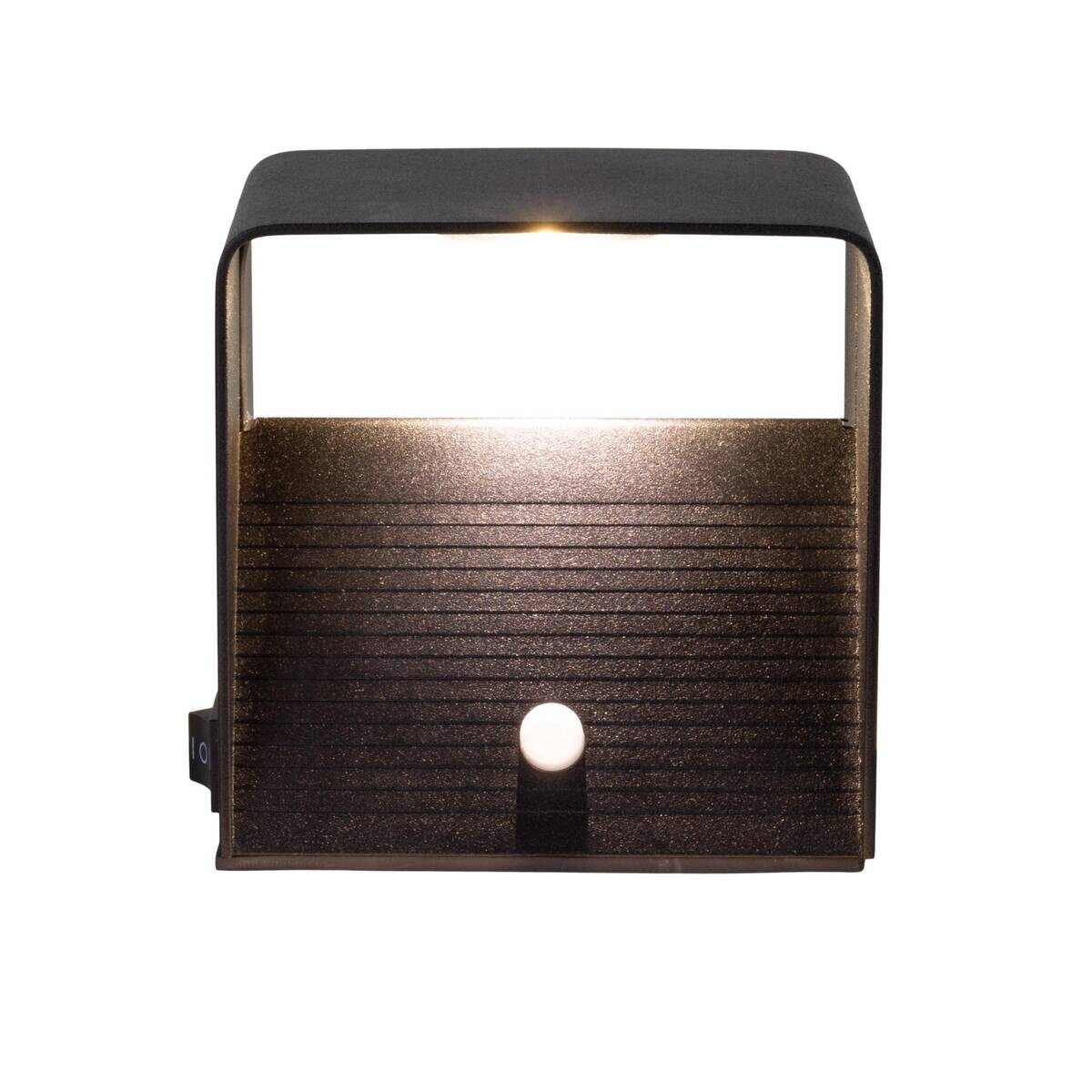 Näve Leuchten LED-Wandleuchte schwarz Metall B/H/T: ca. 10x8x10 cm