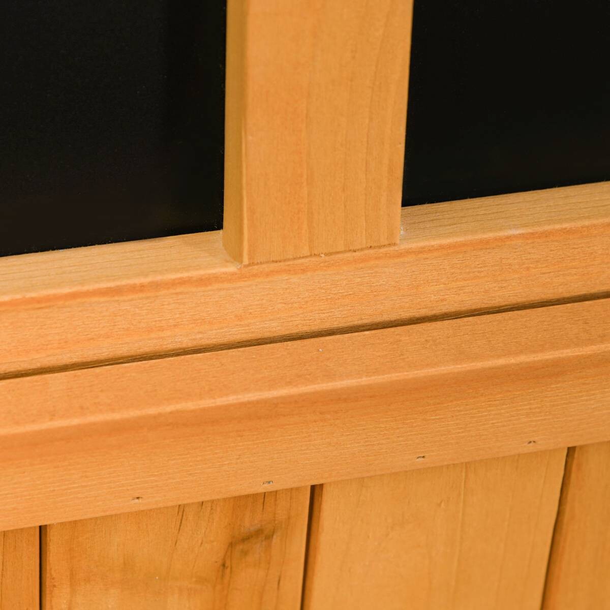 Outsunny Gartenschrank natur Holz B/H/L: ca. 56x60x127 cm