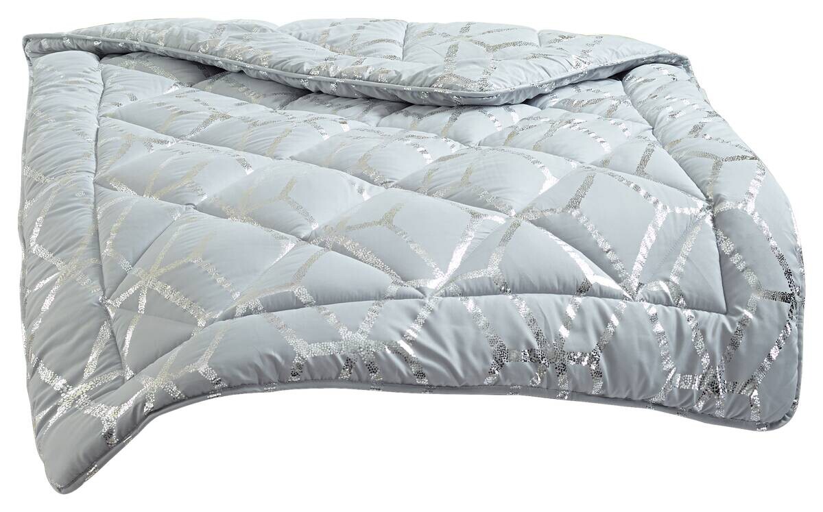 Steppbett grau 100% Polyester B/L: ca. 135x200 cm