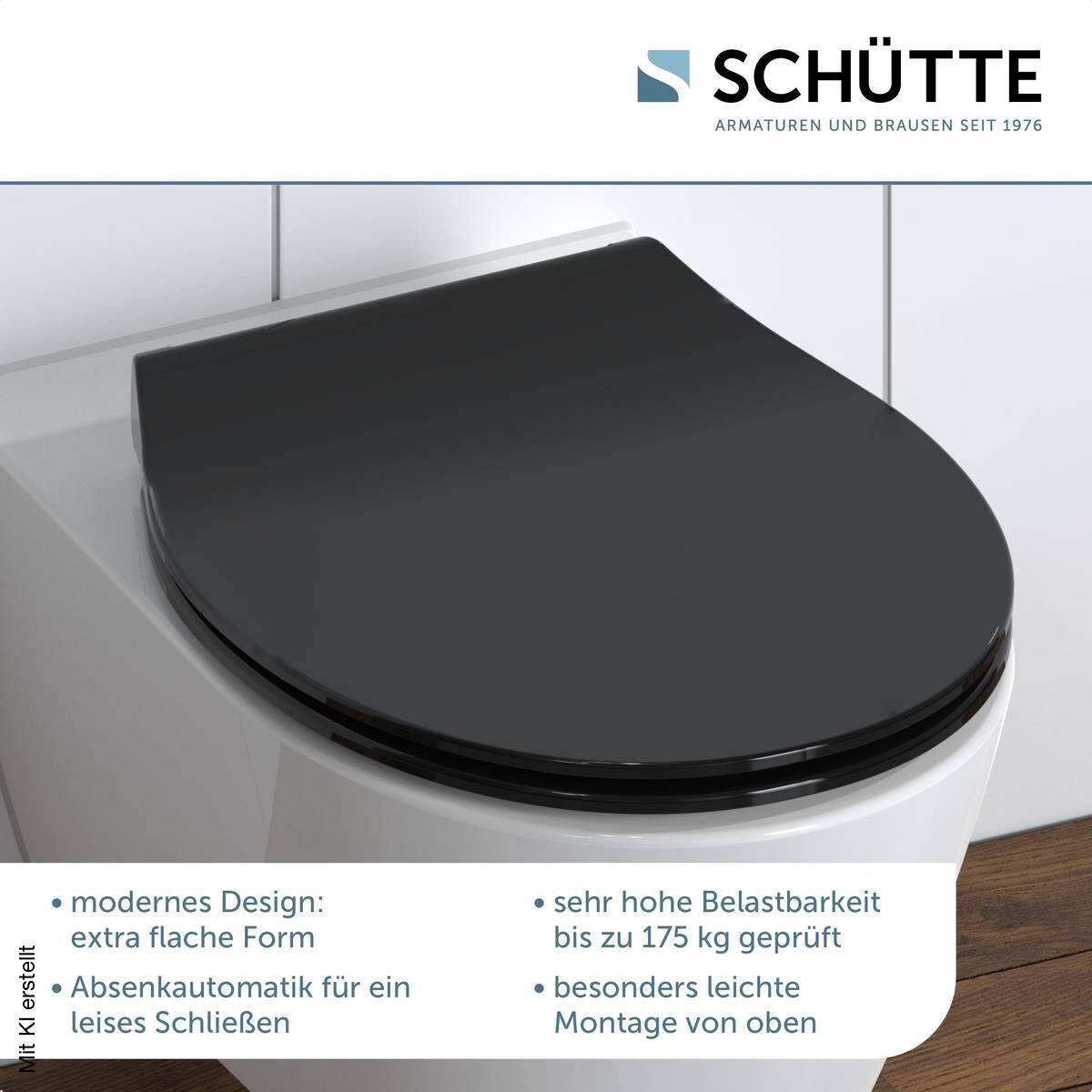 Eisl WC-Sitz Slim Black Duroplast